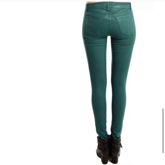 $268 J Brand Green Coated Jeans sz 25 - Picture 5 of 7